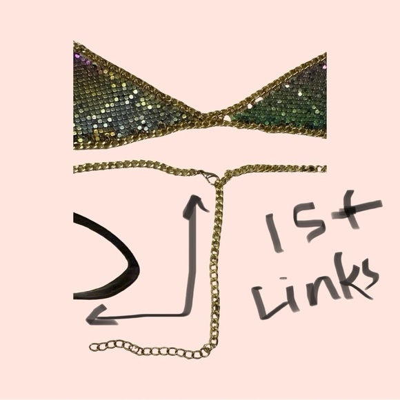 Rainbow Chainmail Bikini Top - Picture 5 of 5